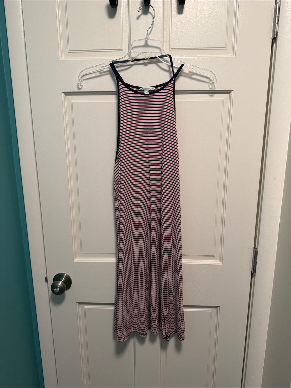 American Eagle Outfitters Navy, White & Red Striped Dress